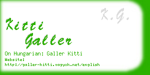 kitti galler business card